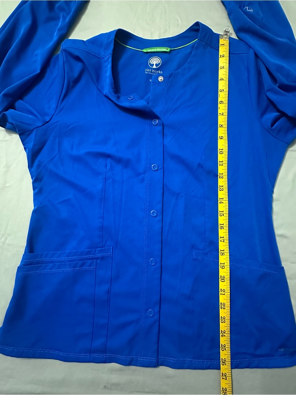 HH Works Healing Hands Scrubs Set L Royal Blue Macy Top Rhea Jogger Megan Jacket - Picture 5 of 16